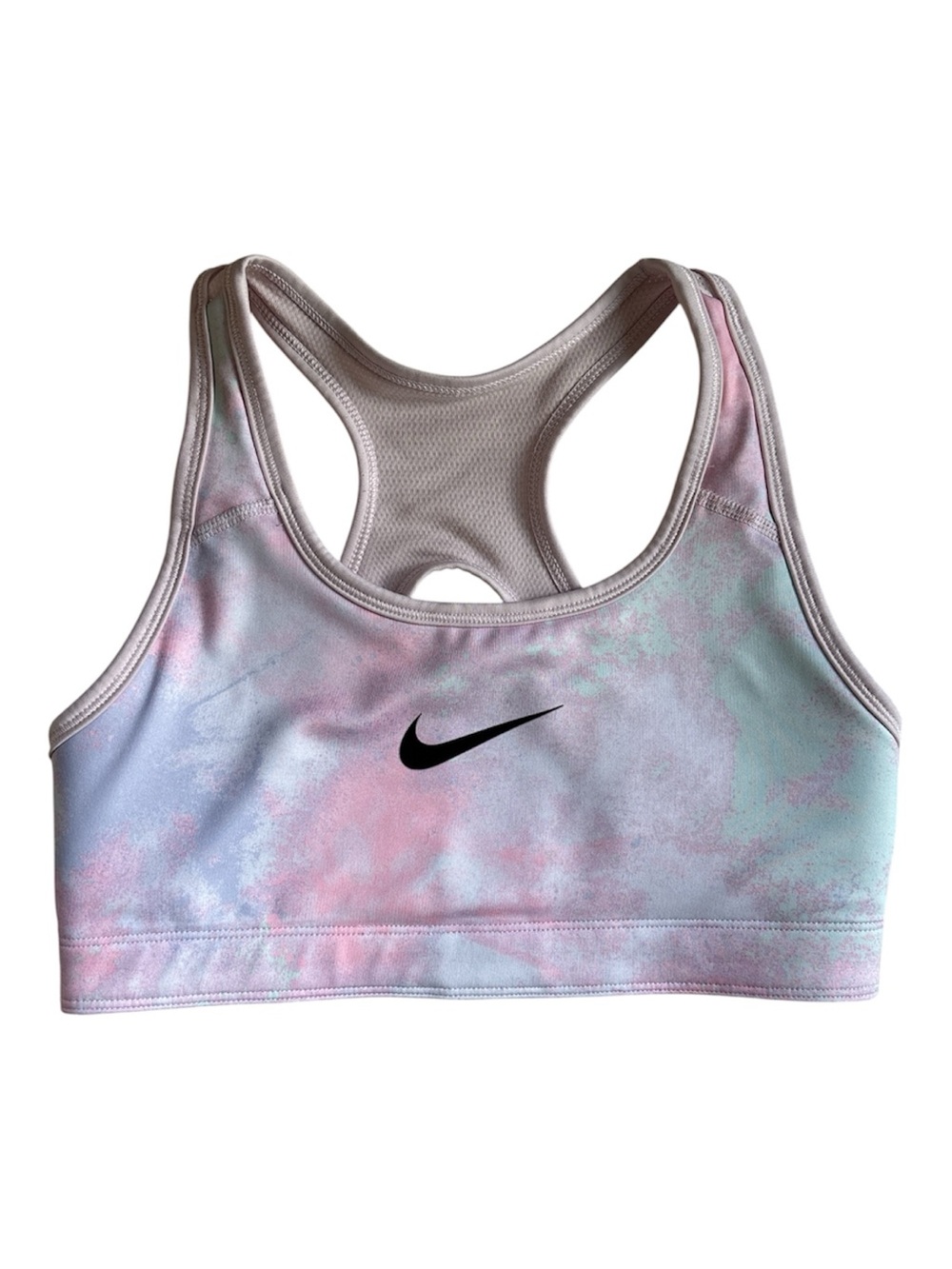 Nike Reversible Sports Bra XS Pink Swoosh Medium Support Workout Athleisure
